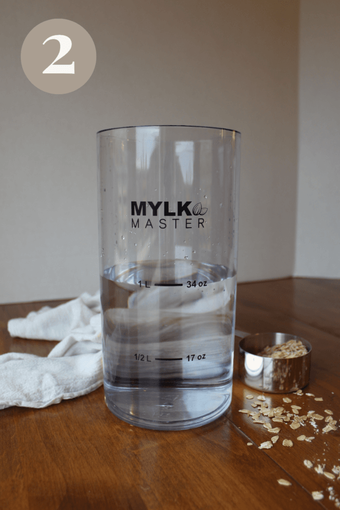 Water poured into a Mylk master.